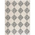 thumbnail image 3 of Hauteloom Mahsa Living Room, Bedroom Area Rug - Bohemian Farmhouse Square Tile Pattern - Cream, Black - 6'7" x 9', 3 of 16