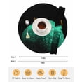 thumbnail image 6 of 13 Inch Round Placemats Set of 4, Green Fruit Non Slip Heat Insulation PP Table Mats, Modern Minimalist Decor Black Background Washable Place Mats for Kitchen Dining Party Table Decor, 6 of 7