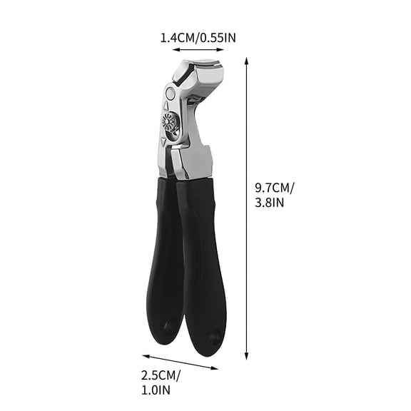 Pro Nail Clippers for Seniors with Thick Toenails - Long Handled Ergonomic Design for Fingernails and Toenails - Wide Jaw Opening with Large Angled Head