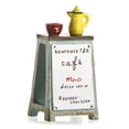 thumbnail image 1 of Escultura de letrero para café, bonita tetera y taza de resina, decoración de jardín, 1 of 3