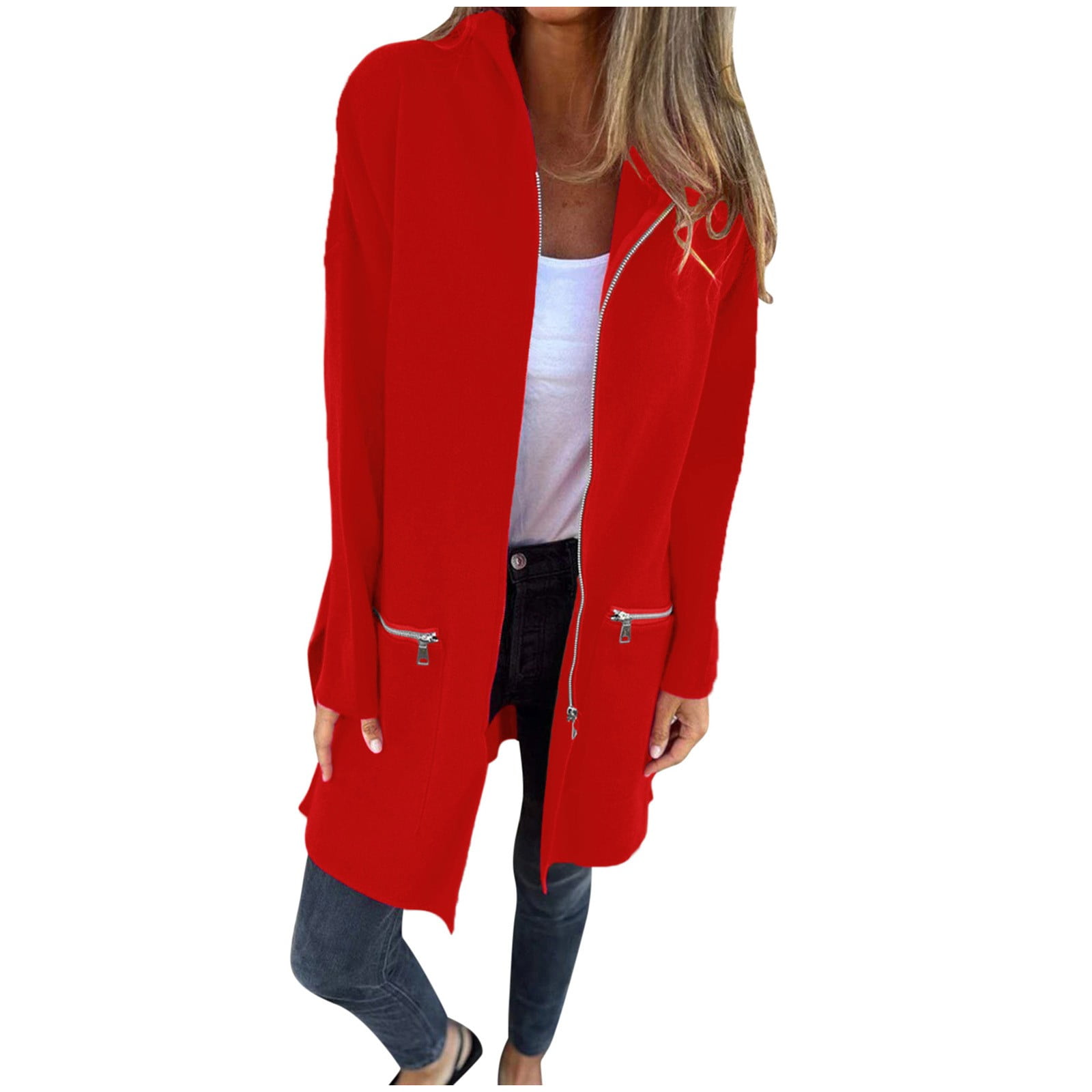 Rouge Morgan Trench Coat Rouge Femme Trench-Coat Pour Femmes