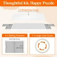 thumbnail image 3 of Lifewit 1500 Pieces Rotating Puzzle Board with 4 Divided Drawers and Protective Cover, Portable Jigsaw Table with Lazy Susan, Spinning Puzzle Board as Ideal Gift, 33.3" x 25.4", ABS Plastic, White, 3 of 9