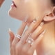 thumbnail image 4 of Anillo MOOSEA Moissanite de 5 piedras, chapado en oro rosa de 14 quilates, para mujer, 4 of 7