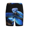thumbnail image 5 of Naloa Blue Viper Snake Men's Short Pajama Pants, Lounge Comfort Shorts with Elasticized Waistband and Side Pockets - X-Large, 5 of 9