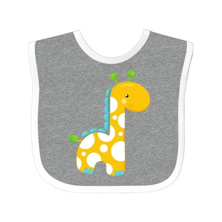 

Inktastic Cute Giraffe Baby Giraffe Yellow Giraffe Animal Gift Baby Boy or Baby Girl Bib