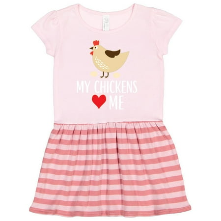 

Inktastic My Chickens Love Me Gift Toddler Girl Dress