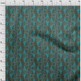 thumbnail image 3 of oneOone Organic Cotton Poplin Twill Fabric Leaves & Floral Block Print Sewing Fabric BTY 42 Inch Wide, 3 of 4