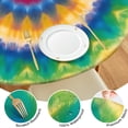 thumbnail image 4 of Rainbow Tie Dye Mandala Pattern Round Fitted Tablecloth with Elastic Edge,Dining Table Cover Waterproof,Outdoor Round Tablecloth for Camping,Dining,Indoor and Outdoor, 4 of 7