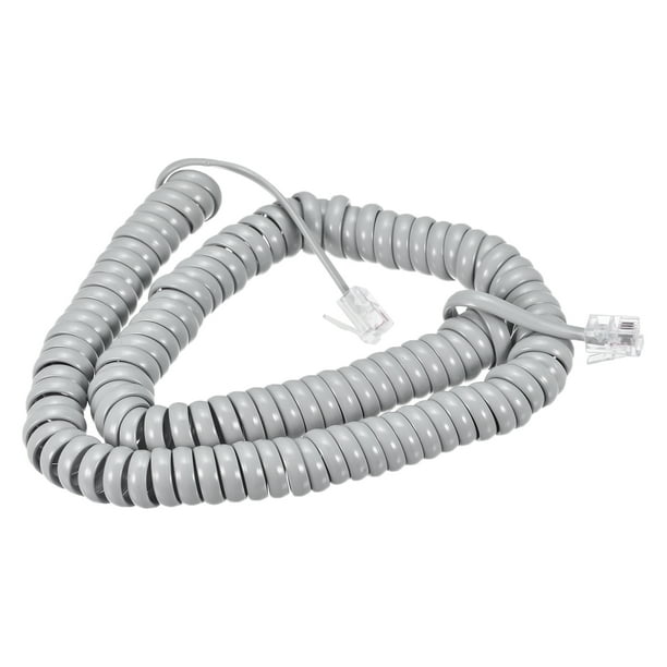 Uxcell Telephone Handset Cord, 4P4C 6.56 Feet Coiled Landline Phone
