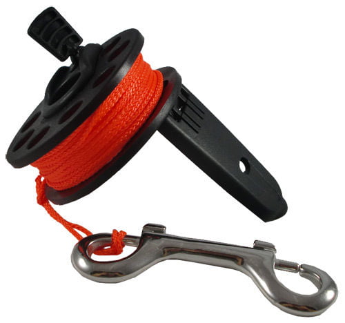 and Lanyard Scuba Dive 100FT Finger Reel Spool w/ Spin/Lock Latch 