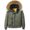 Army Green, variant on Mens Coats Man Jacket Hooded Long Sleeved Zipper Pocket Outerwear Solid Color Thick Jacket Loose Fit Travel Tops Army Green