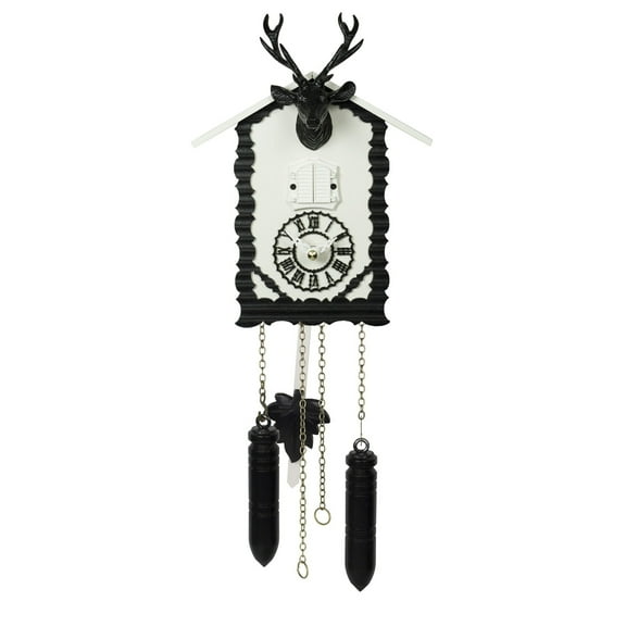 Hermle 16" White and Black Deer Cuckoo Wall Clock