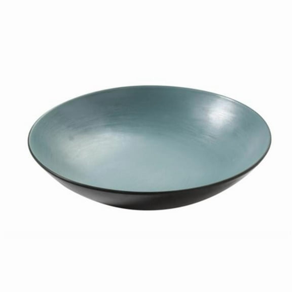 Yanco BM-309TL 30 oz Birmingham Melamine 9.50 x 2.50 in. Salad & Pasta Bowl - Gray & Teal