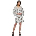 thumbnail image 3 of Moomaya Printed Cotton Wrap Lightweight Kimono Short Bathrobes For Women, 3 of 6