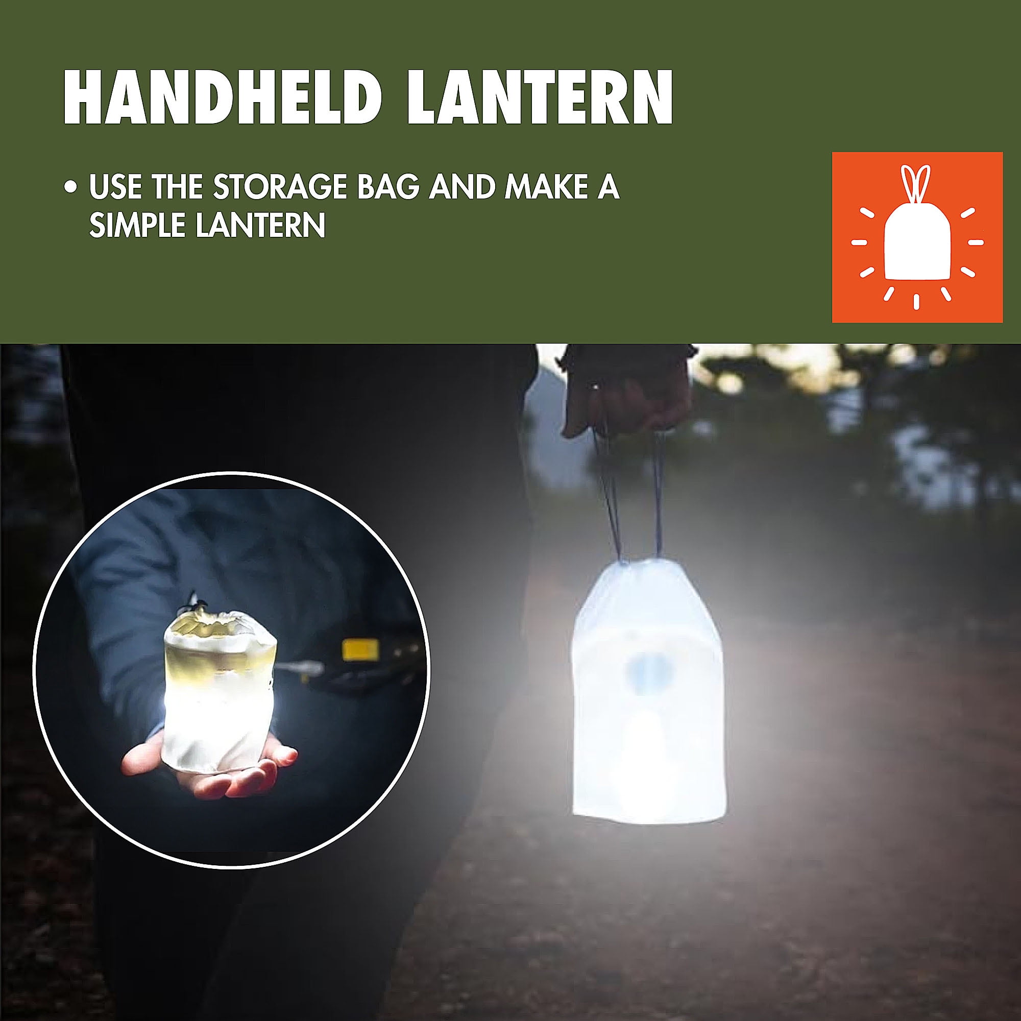 Ozark Trail 200 Lumens Inflatable Emergency Light with USB-C Charging Cable and 2000MAH Battery