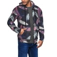 thumbnail image 3 of Zip Up Hoodies for Men - pink white feathers Long Sleeve Comfrt Men'S Fashion Hoodies & Sweatshirts, Jackets for Men Hoodies Pullover Clothing Clothes with Pouch, 3 of 5