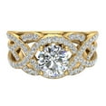 thumbnail image 5 of GIA certified Diamond Engagement Ring with Scrollwork and Twists 14K Gold 1.42 CT TW, 5 of 6