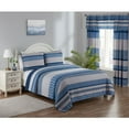 thumbnail image 3 of Legacy Decor 2 Pcs Quilt Reversible Bedspread Coverlet Blue & White Patchwork Design Ultra Soft Microfiber Oversized Twin, All Ages., 3 of 5