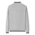 thumbnail image 3 of Mens Jacket Coat Loose Sports Casual Bussiness Full Zip Wind Breaker Jackets Mens,White,XL, 3 of 3