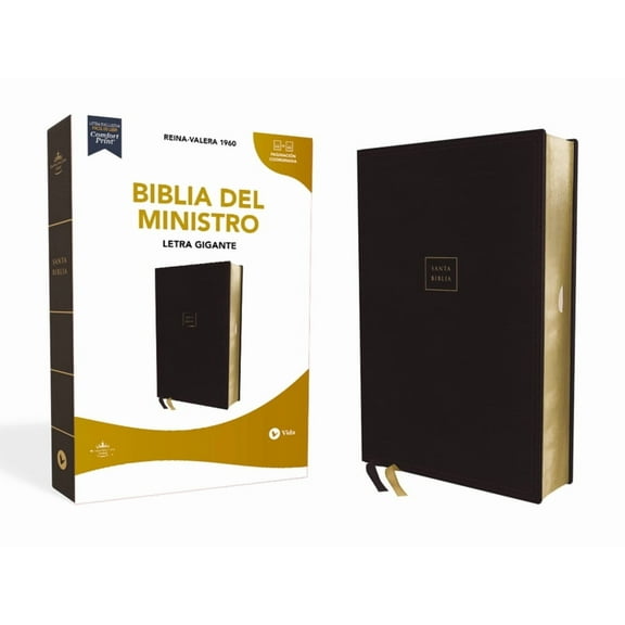 Rvr60, Biblia del Ministro, Letra Gigante, Leathersoft, Negro, Palabras de Jesús En Rojo, Comfort Print, (Hardcover)