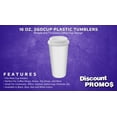 thumbnail image 2 of 16 oz. 2GoCup Plastic Tumblers - 10 pack - White, 2 of 5