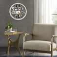 thumbnail image 6 of 3 pcs large round 18 inches wood pictures frame wall hanging collage photoes displaying with clips, 6 of 10