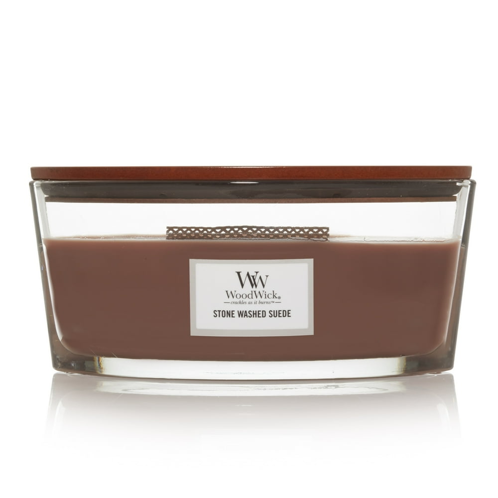 WoodWick® Stone Washed Suede Ellipse Candle