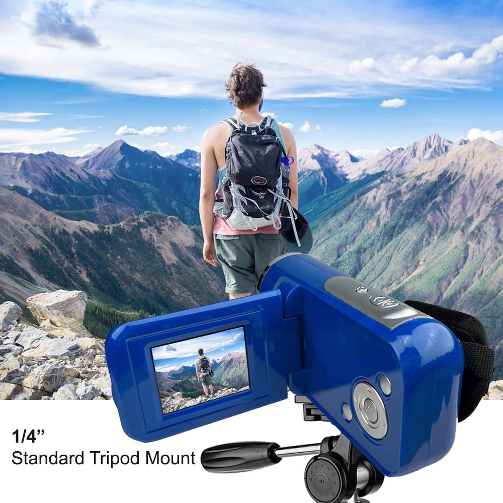 Acuvar 16MP Digital Video Camera Camcorder 2.4 Inch Screen 16X Zoom Full HD + 32GB Card Vlogging Camera Recorder Video Camera for Youtube (Blue + 32GB Card)