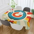 thumbnail image 2 of Yayeee Tablecloths for Rectangular Tables 54 x 72 inch Party Table Cover, Colorful Circles, 2 of 6