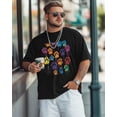 thumbnail image 4 of Camisetas de manga corta con garra de animal para hombre, camisetas de cuello redondo, 4 of 8