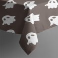 thumbnail image 3 of Brown Halloween Ghost Pattern Rectangle Tablecloth 60"x84",Waterproof Polyester Rectangle Table Cloth, Wipeable Spillproof Polyester Tablecloth for Dining, Camping, Indoor and Outdoor, 3 of 5
