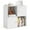 White, variant on Costway 4-Cube Bookcase with Dual Anti-Tipping Kits & 2 Cabinets Storage Organizer White