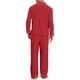thumbnail image 3 of Conjunto de pijamas familiares a juego de Navidad Inspire Chic con camisa de botones de manga larga y pantalones S rojos [Mujeres], 3 of 5