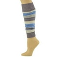 thumbnail image 3 of Sierra Socks Girls' Lambswool Striped Knee High Leg Warmers, Warm & Stylish for Winter, One Size, 3 of 17