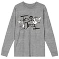 thumbnail image 2 of Tom and Jerry Athletic Heather Graphic Long Sleeve Tee- XL, 2 of 4