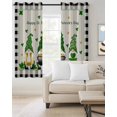 thumbnail image 2 of St. Patrick's Day Blackout Curtains for Bedroom Living Room Darkening Curtains 96 Inches Long Gnomes Shamrock Gold Coin Plaid Beige Window Curtain 2 Panels Set Window Treatment Grommet Drapes 52"x96", 2 of 9