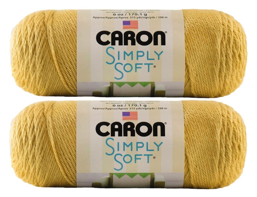 Bulk Buy Yarn Solids (2pack) (Autumn Maize), 2 skeins of Caron simply