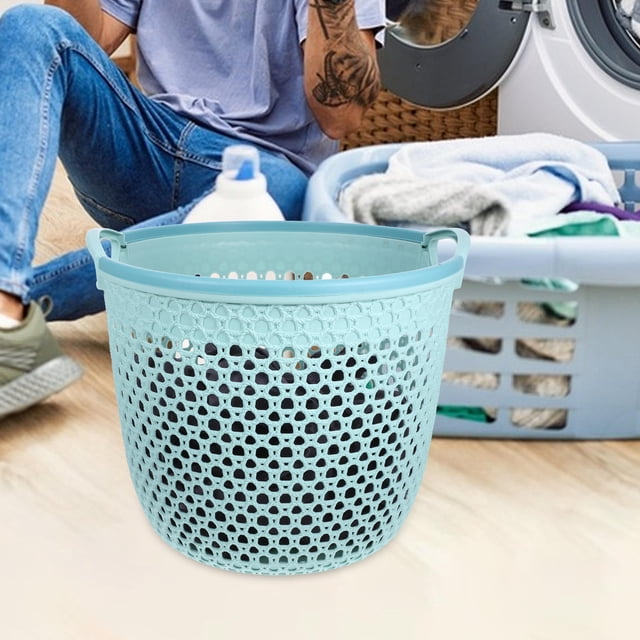 unbranded Portátil Para Ropa Sucia Con Asas Color Azul Para Almacenamiento En Casa