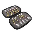 thumbnail image 4 of 10 Uds Señuelos de Pesca Kit de equipo gancho de pluma Color brillante resistente al agua salada señuelo de pesca con rotación de lentejuelas, 4 of 5