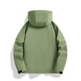 thumbnail image 4 of HOOMEUMY Men's Hooded Windbreaker Jacket Lightweight Waterproof Raincoat Zipper Up Outdoor Sports Coat with Pockets Green XL, 4 of 4