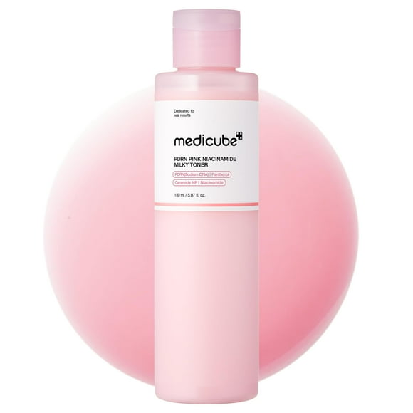 Tónico medicube PDRN, niacinamida rosa lechoso, 150 ml, hidratante