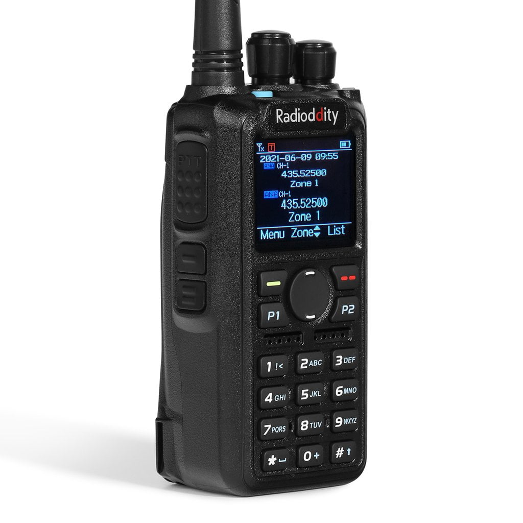 Radioddity GD-AT10G DMR Handheld Ham Radio Digital Analog Long Range 10W UHF, Tier I & II, with GPS APRS, 3100mAh Rechargeable Battery, Work with Hotspot