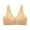 Beige, variant on JGTDBPO Front Closure Bras For Women No Underwire Plus Size Full Coverage Bras Front Snap Bras Post Surgery Front Closure Brassiere Sports Bra Zip Wireless Minimizer Bra