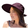 thumbnail image 2 of XINPING Women's Wide Brim Sun Visor Hat, Lightweight Breathable UV Protection Cap with Bow Tie Back for Beach, Travel, Gardening and Summer Activities, 2 of 3