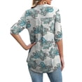 thumbnail image 4 of a.Jesdani Womens Plus Size Tunic Tops 3/4 Roll Sleeve V Neck Casual Blouses m-4x, 4 of 9