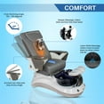 thumbnail image 3 of Siena FX Shiatsulogic Pedicure Chair White/Black Stylish Pedicure Tub w/ Discharge Pump & Pipe-Less Magnetic Jet Pedicure Spa, Cappuccino Cover Set, 3 of 7