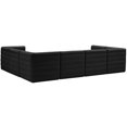 thumbnail image 3 of Meridian Furniture Quincy Black Velvet Modular Sectional, 3 of 15