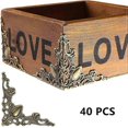 thumbnail image 3 of 40 Pieces Vintage Metal Book Corner Protector Album Decor(Bronze), 3 of 5