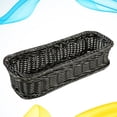 thumbnail image 6 of Hemoton 3 pcs Woven Plate Basket Rectangular Imitation Rattan Basket Multi-functional Basket for Kitchen Home (Dark Grey, 28x11x7cm), 6 of 8