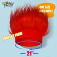 thumbnail image 2 of Novelty Place Red Hairy Costume Headband - Fun and Fuzzy Crazy Hair Wig Troll Hair Costume Accessories - Perfect for Sports Parties, Costume, Cosplay, and Halloween, 2 of 5